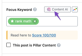 focus keyphrase rank math