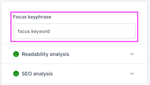 yoast SEO focus keyphrase