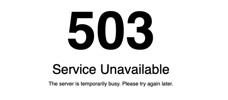 how to fix 503 service unavailable