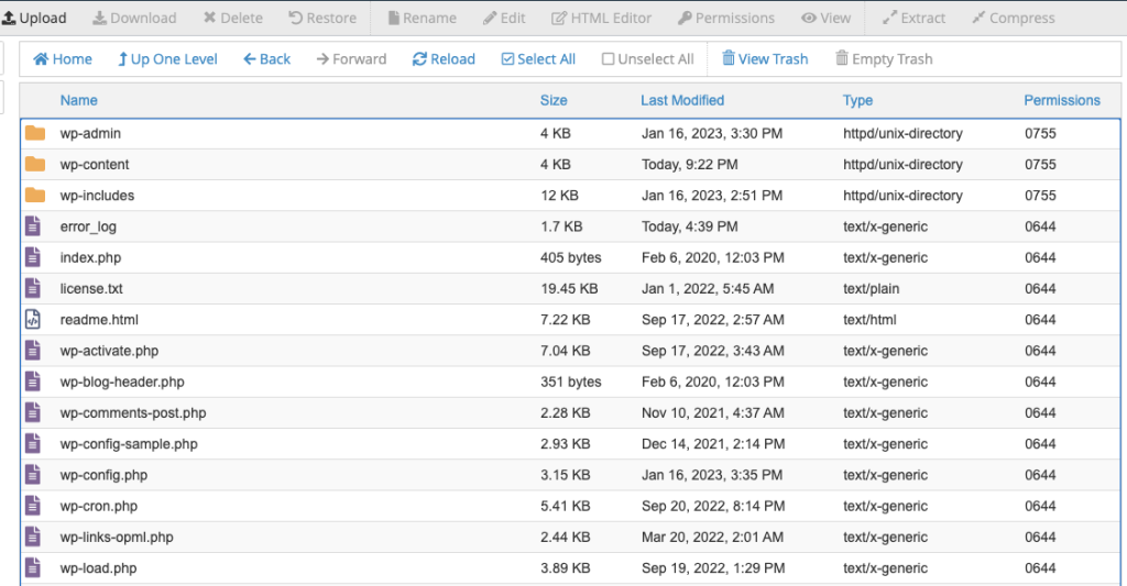 cpanel file manager