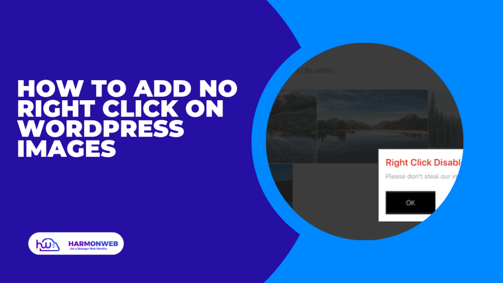 How to Add No Right Click on WordPress Images