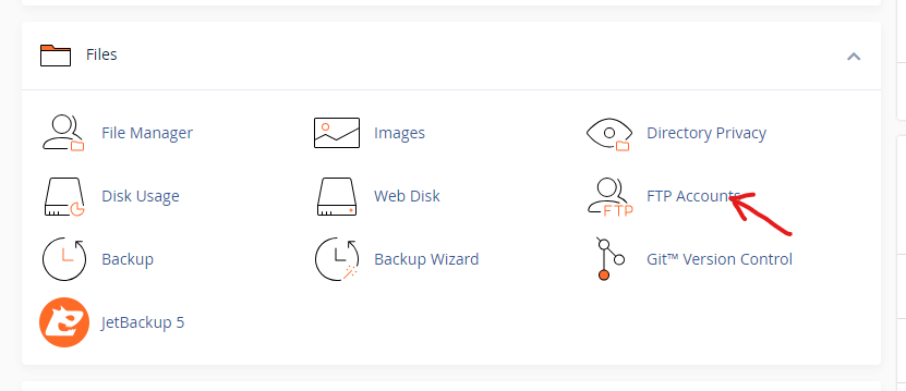 file section cpanel