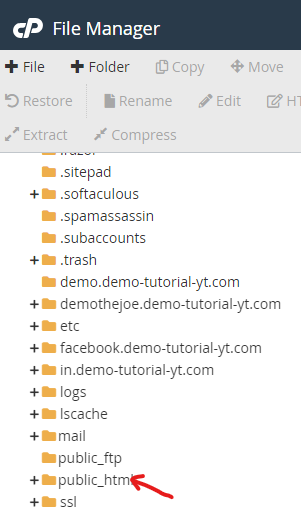 file manager in cpanel