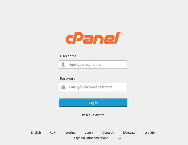 login to your cpanel account