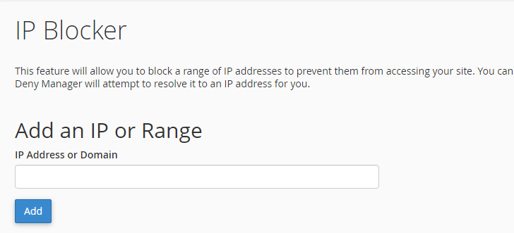 block an ip address 