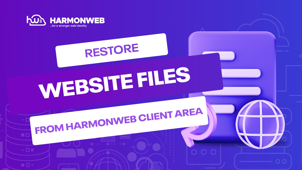 restore your website files from the Harmonweb client area