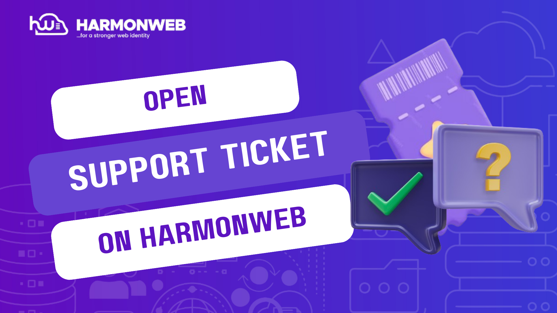 open support ticket on HarmonWeb