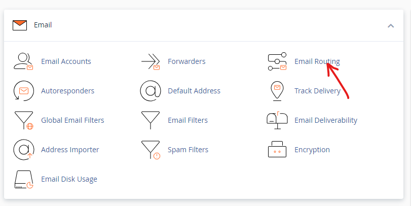 configure email routing in cpanel