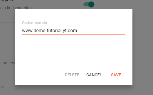 connect your custom domain to blogger