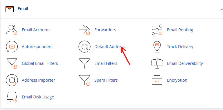 set up a default email address in cPanel