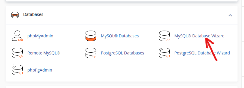 create a MySQL Database with MySQL Database Wizard