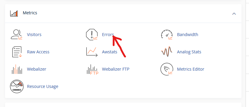 check error logs in your cPanel