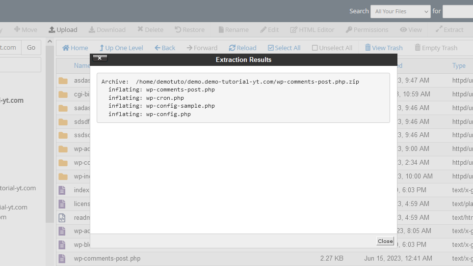 compress and uncompress files with File Manager