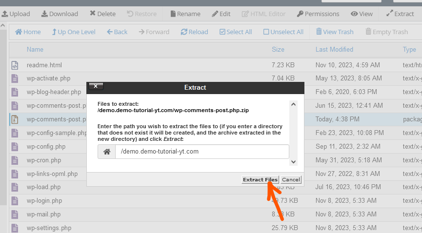 compress and uncompress files with File Manager