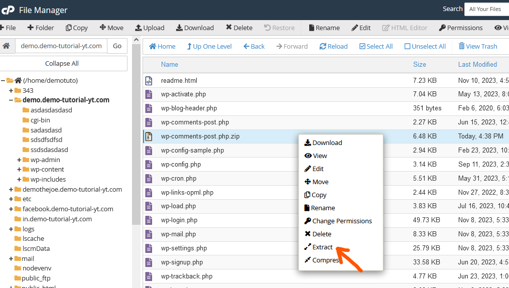 compress and uncompress files with File Manager