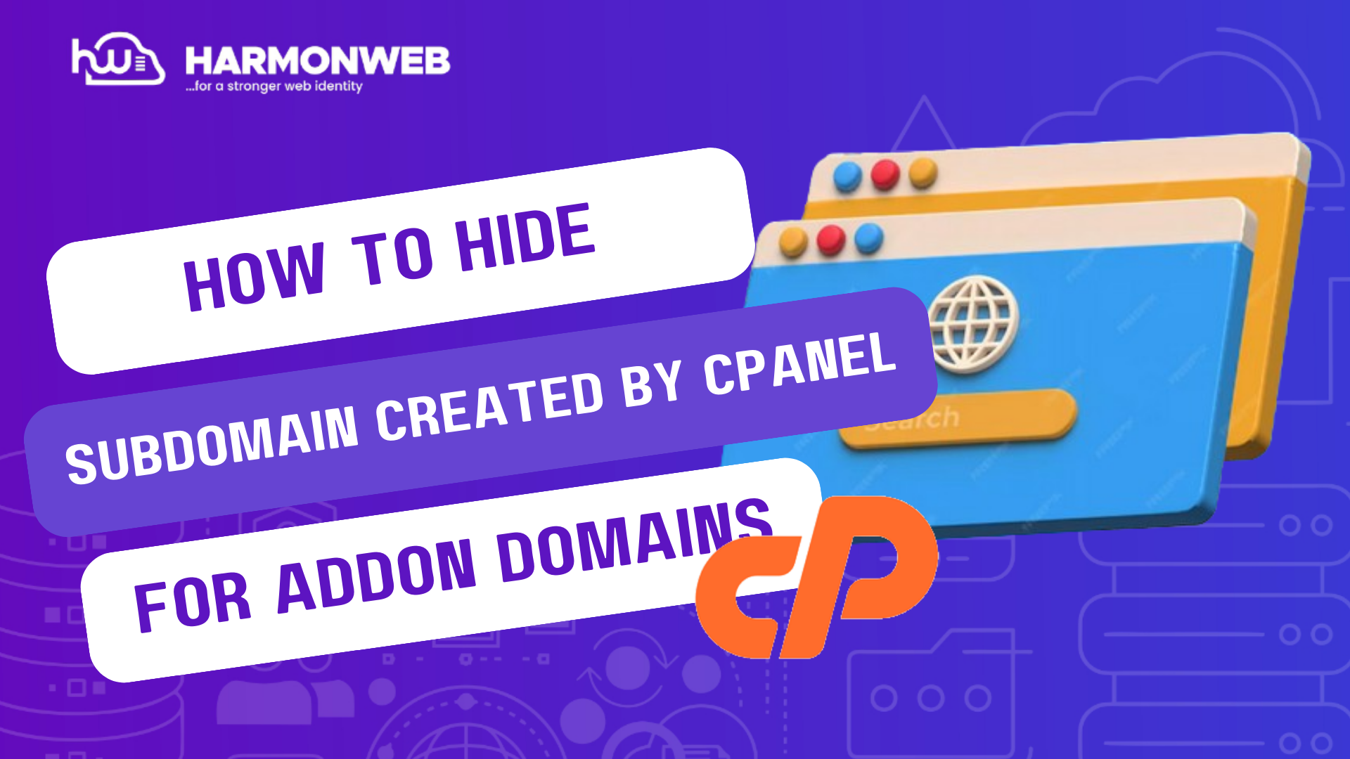 hide the subdomain created by cPanel